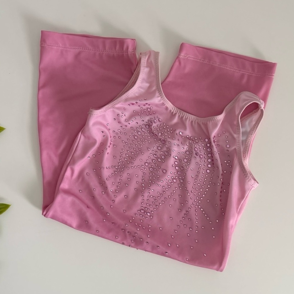 pink gymnastics leotard